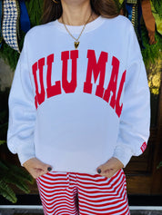 Lulu Mac White/Red Sweatshirt