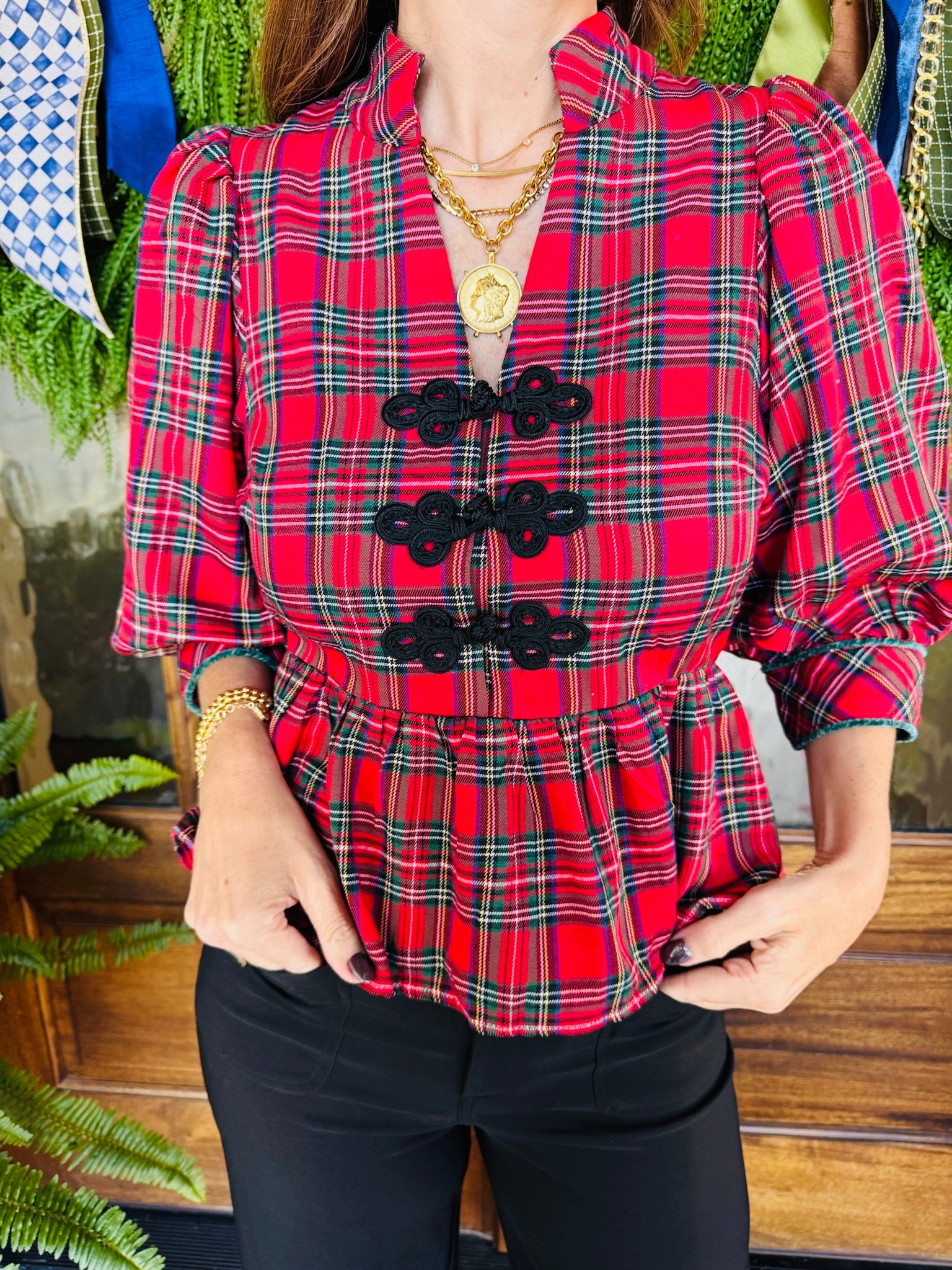 The Nutcracker Red Plaid Top