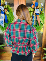 The Nutcracker Green Plaid Top