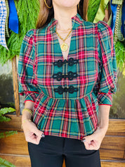 The Nutcracker Green Plaid Top