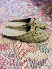 Brown Horsebit Mule