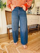 Risen Twisted Seam Barrel Jeans