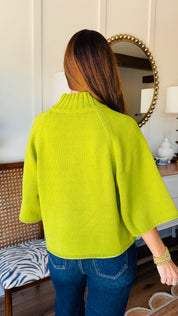 The Chartreuse Mock Neck Sweater
