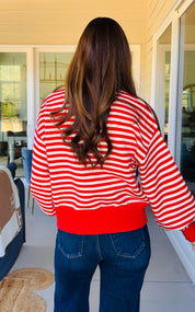 The Landry Striped Red Christmas Sweater