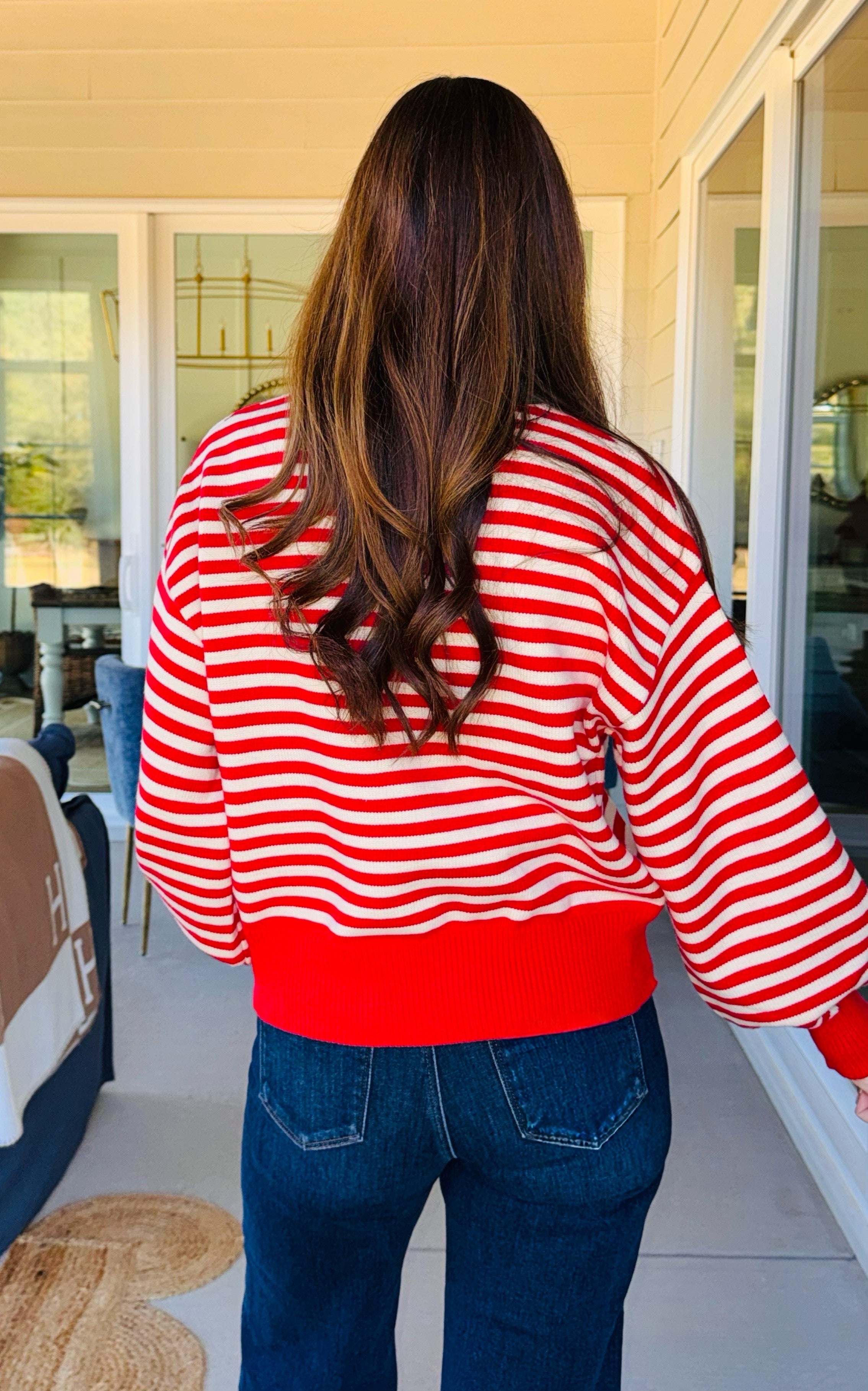 The Landry Striped Red Christmas Sweater