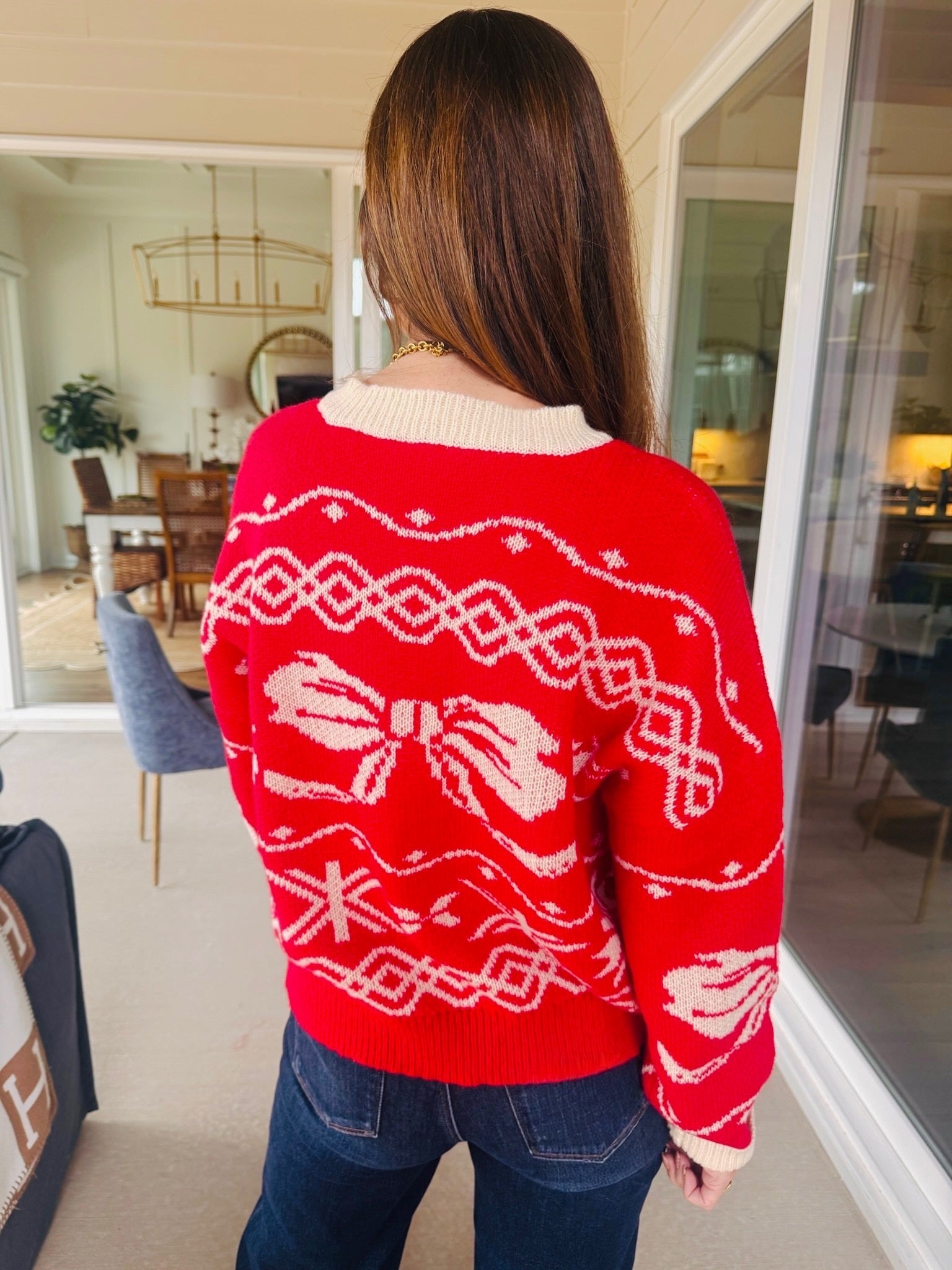 The Bow Christmas Sweater Cardigan