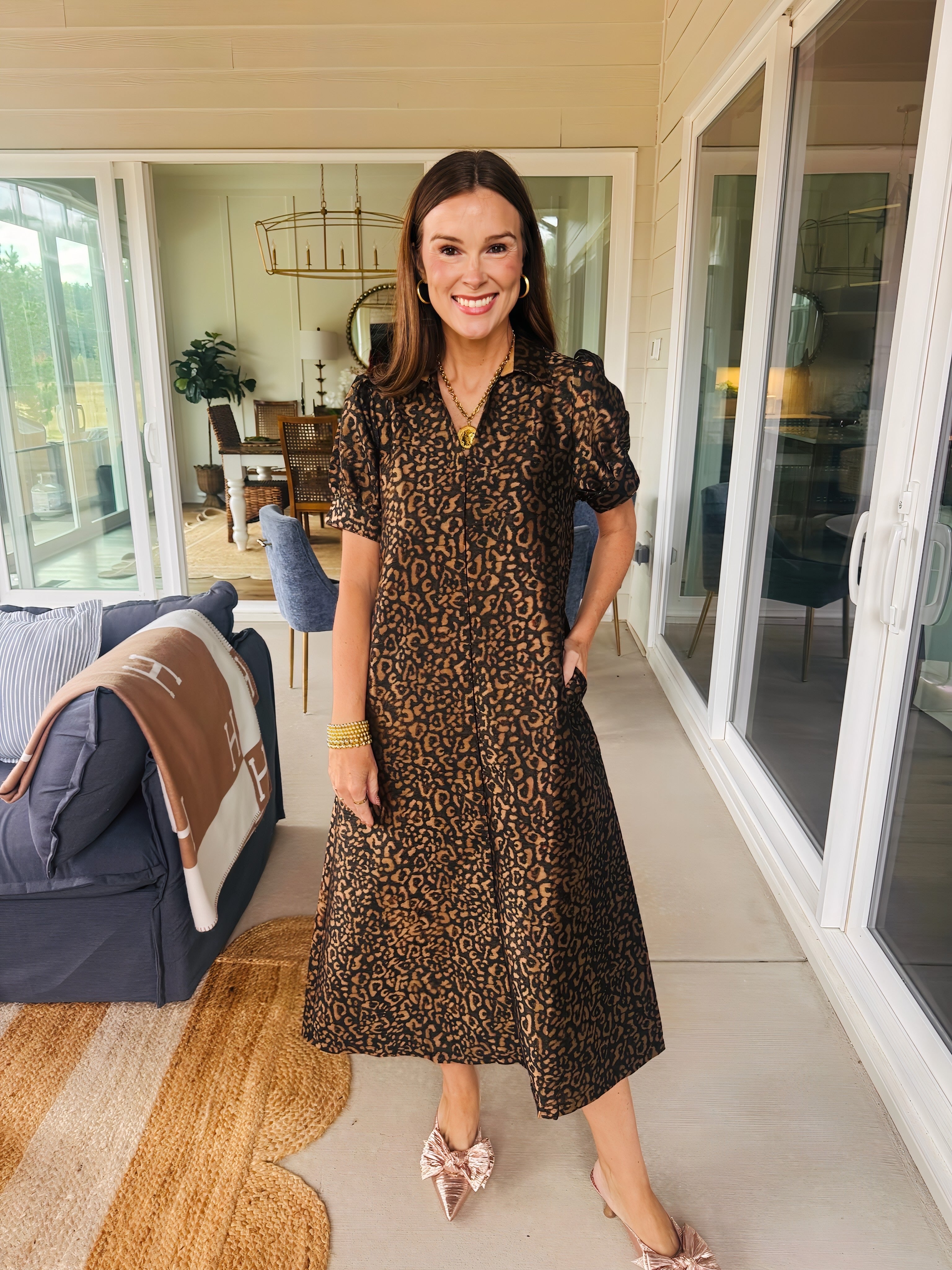 The Jacquard Leopard Dress