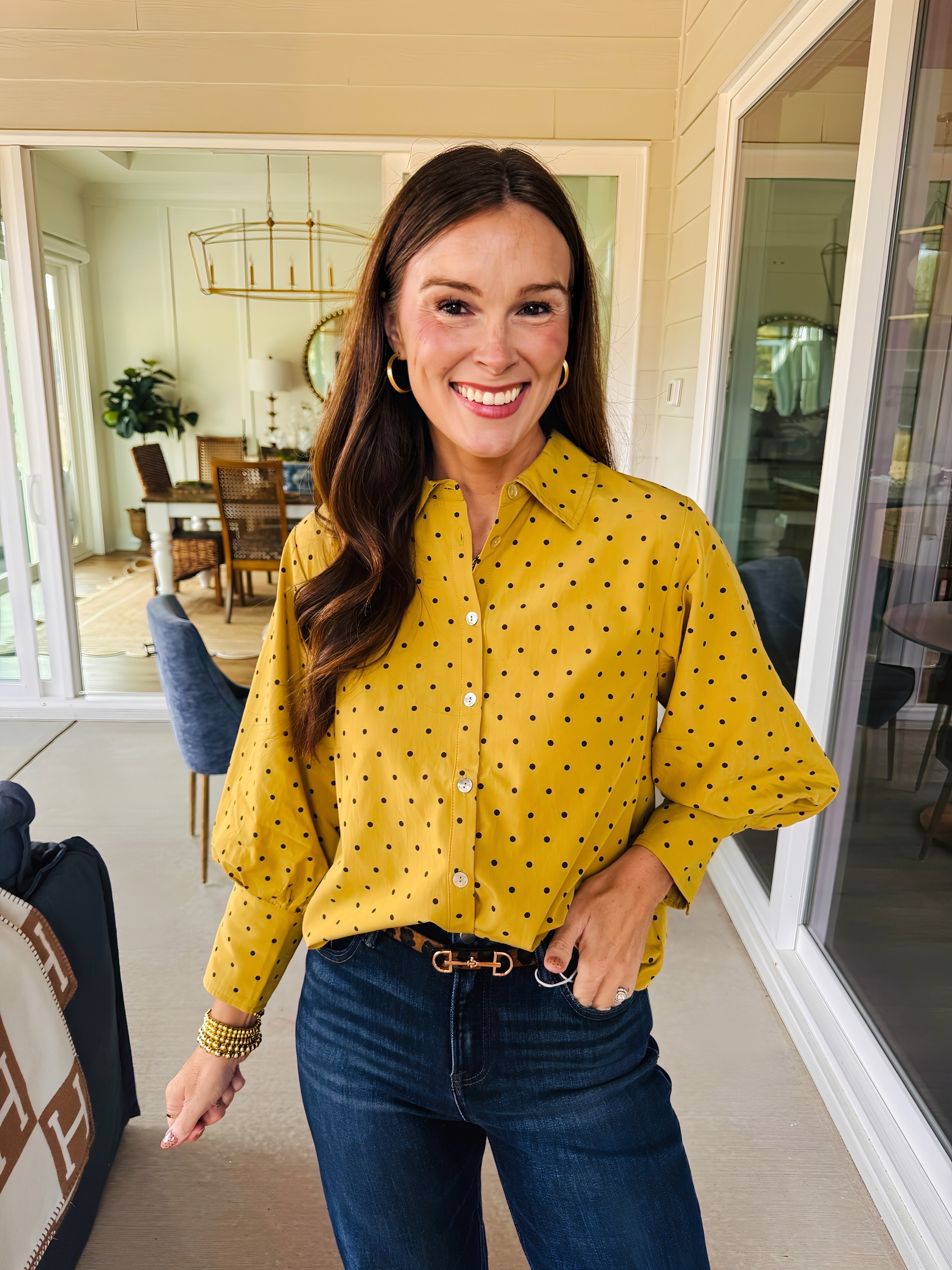 The Chrisley Polka Dot Top