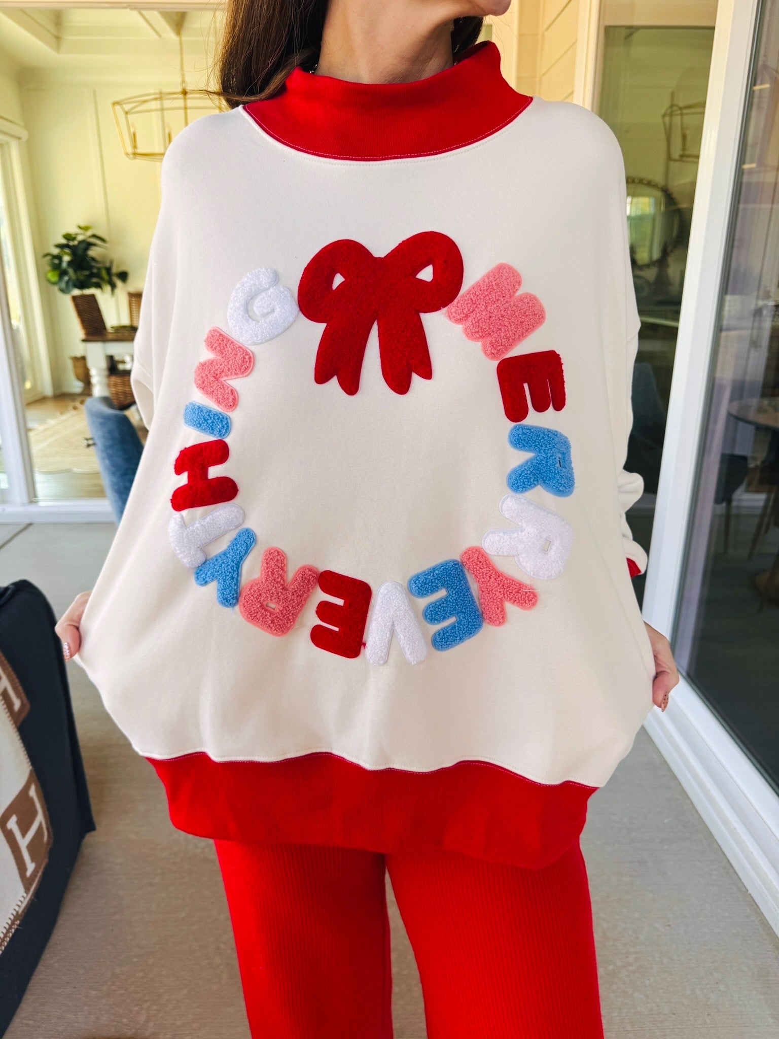 Merry Everything Mock Neck Sweatshirt
