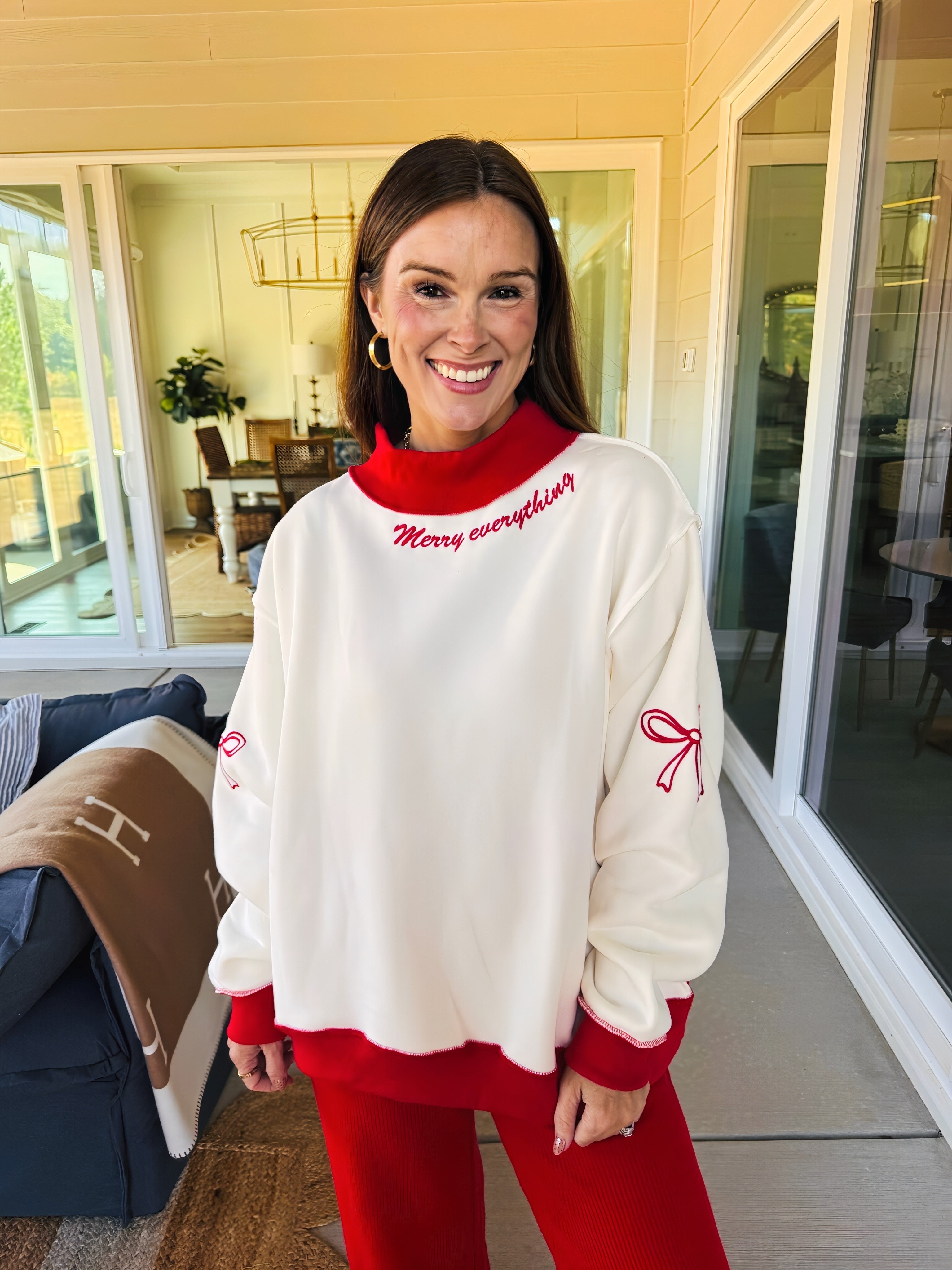 Merry Everything Mock Neck Sweatshirt
