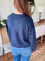 Everyday Button Down Cardigan Navy