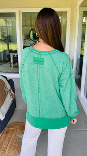 The Collins Green Pullover