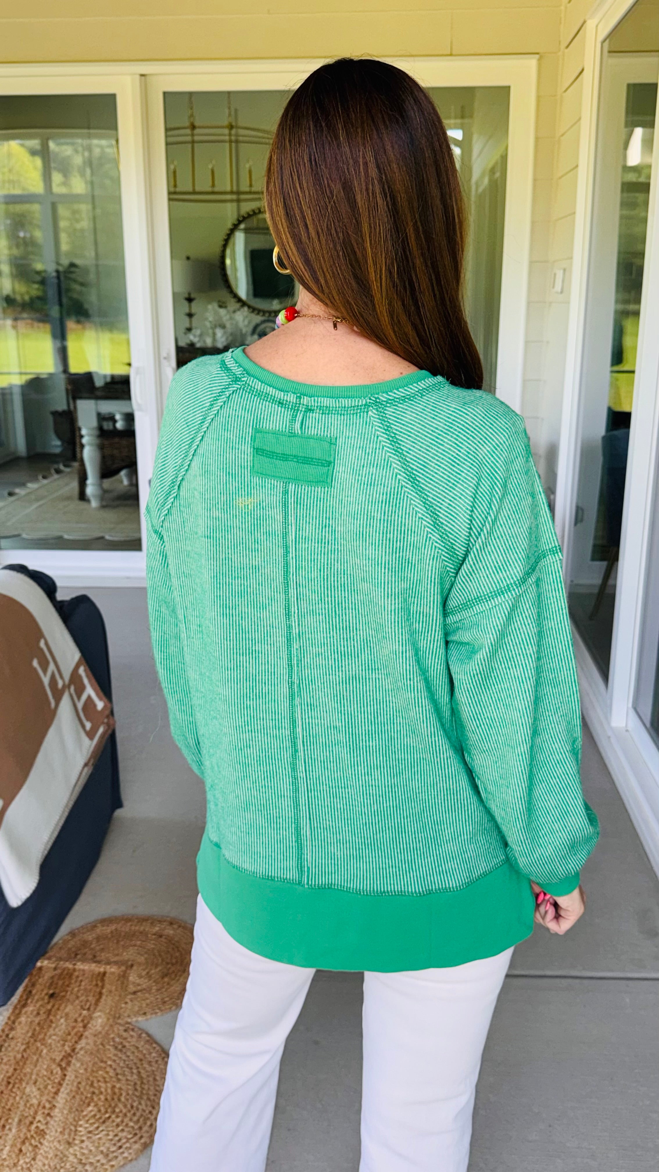 The Collins Green Pullover