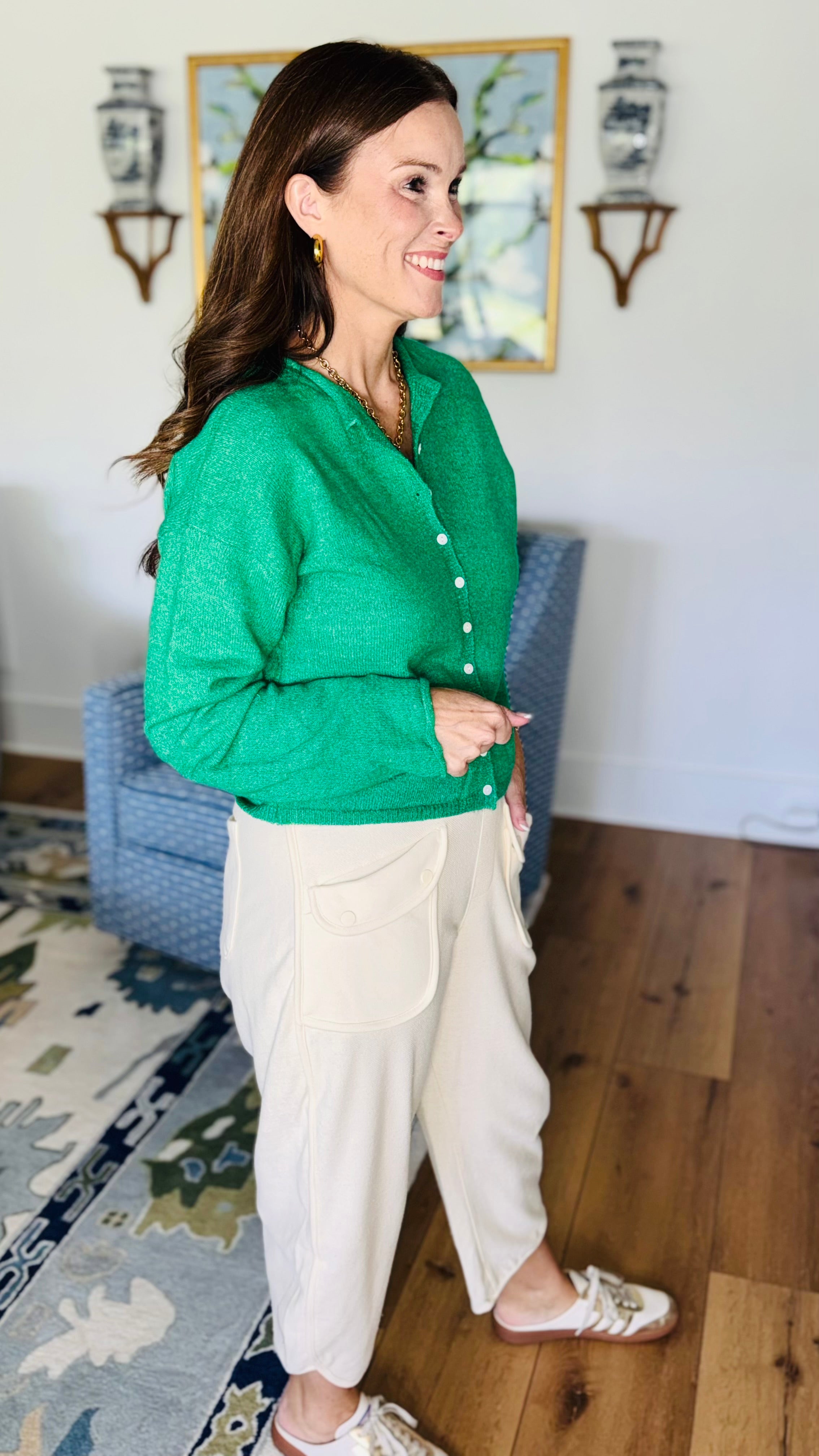 The Garden Party Green Cardigan
