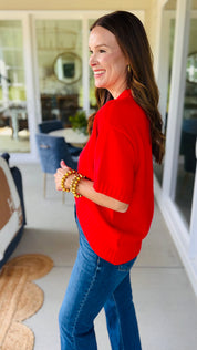 The Red Rosey Top