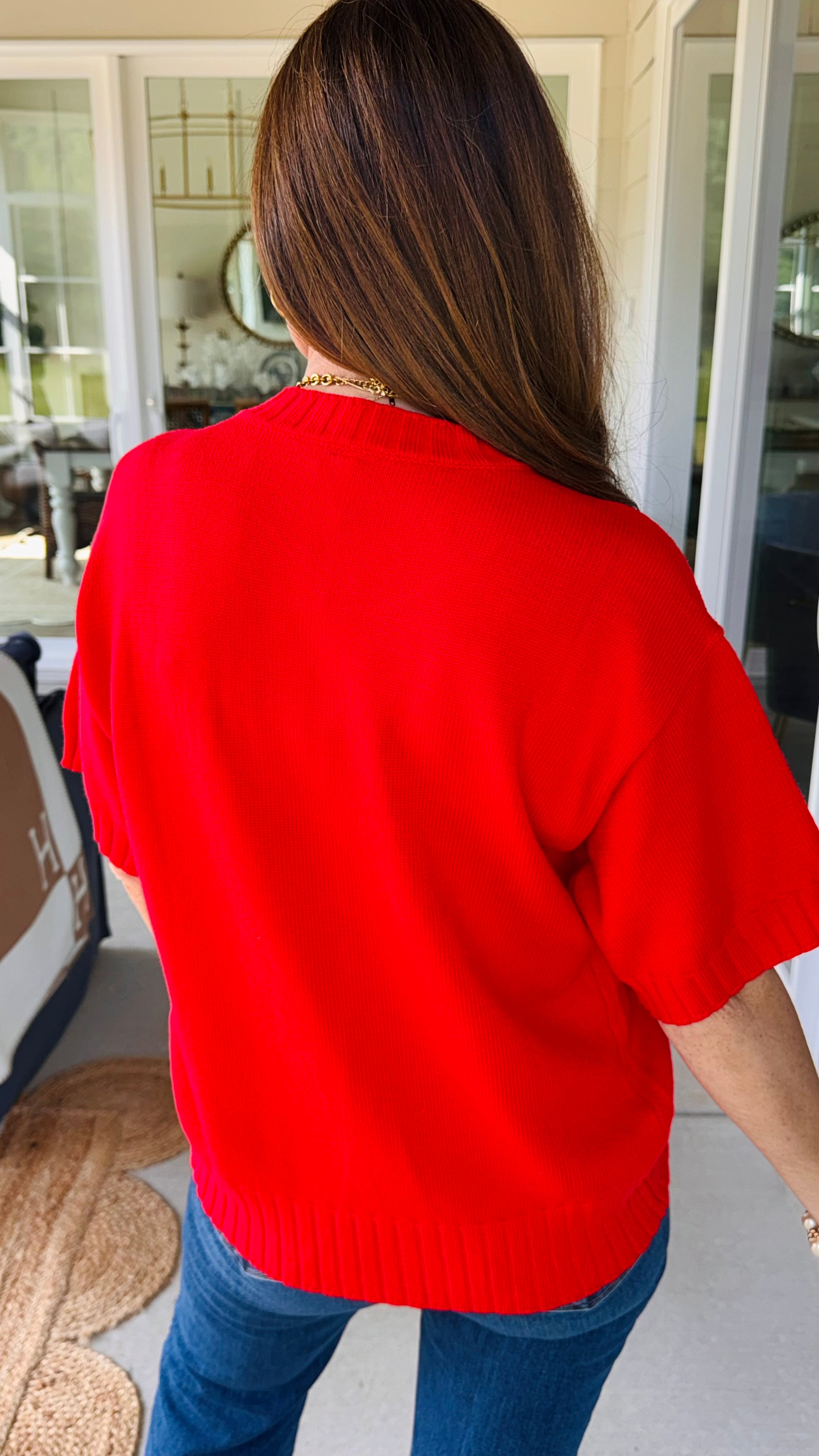The Red Rosey Top