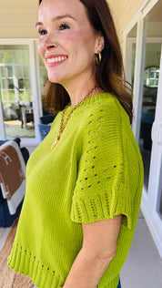 The Riley Sweater Chartreuse