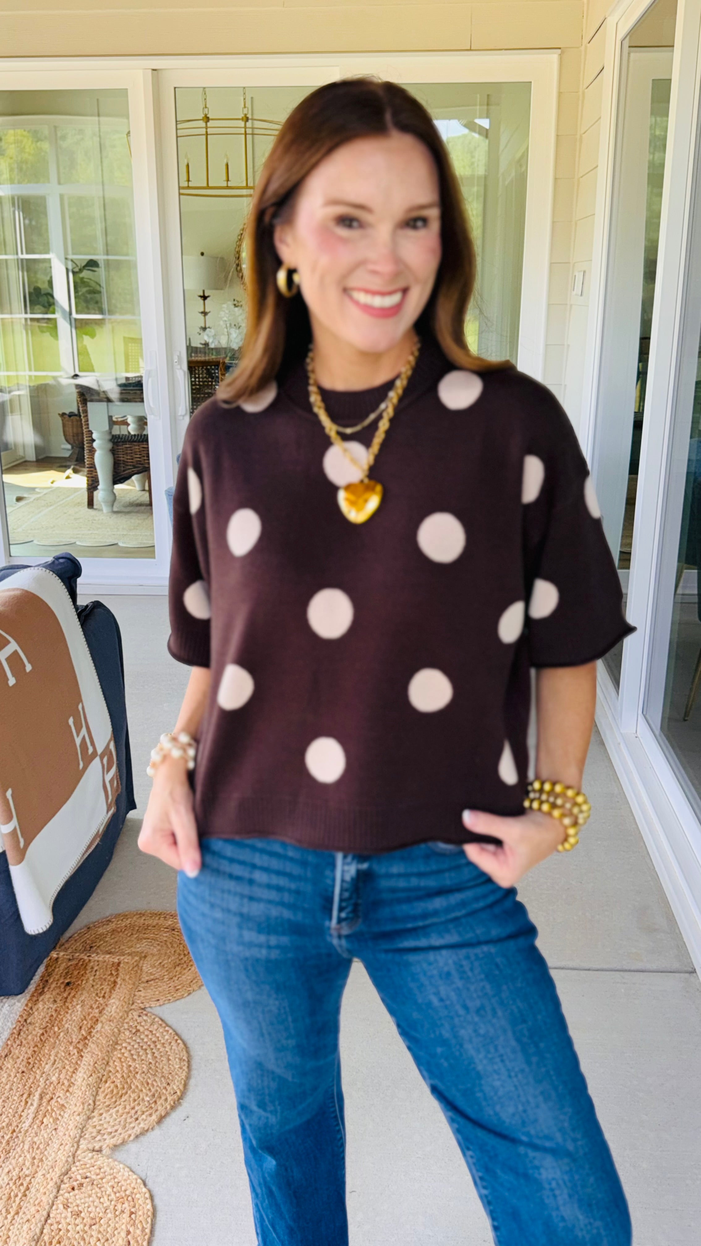Circle Around Brown Sweater