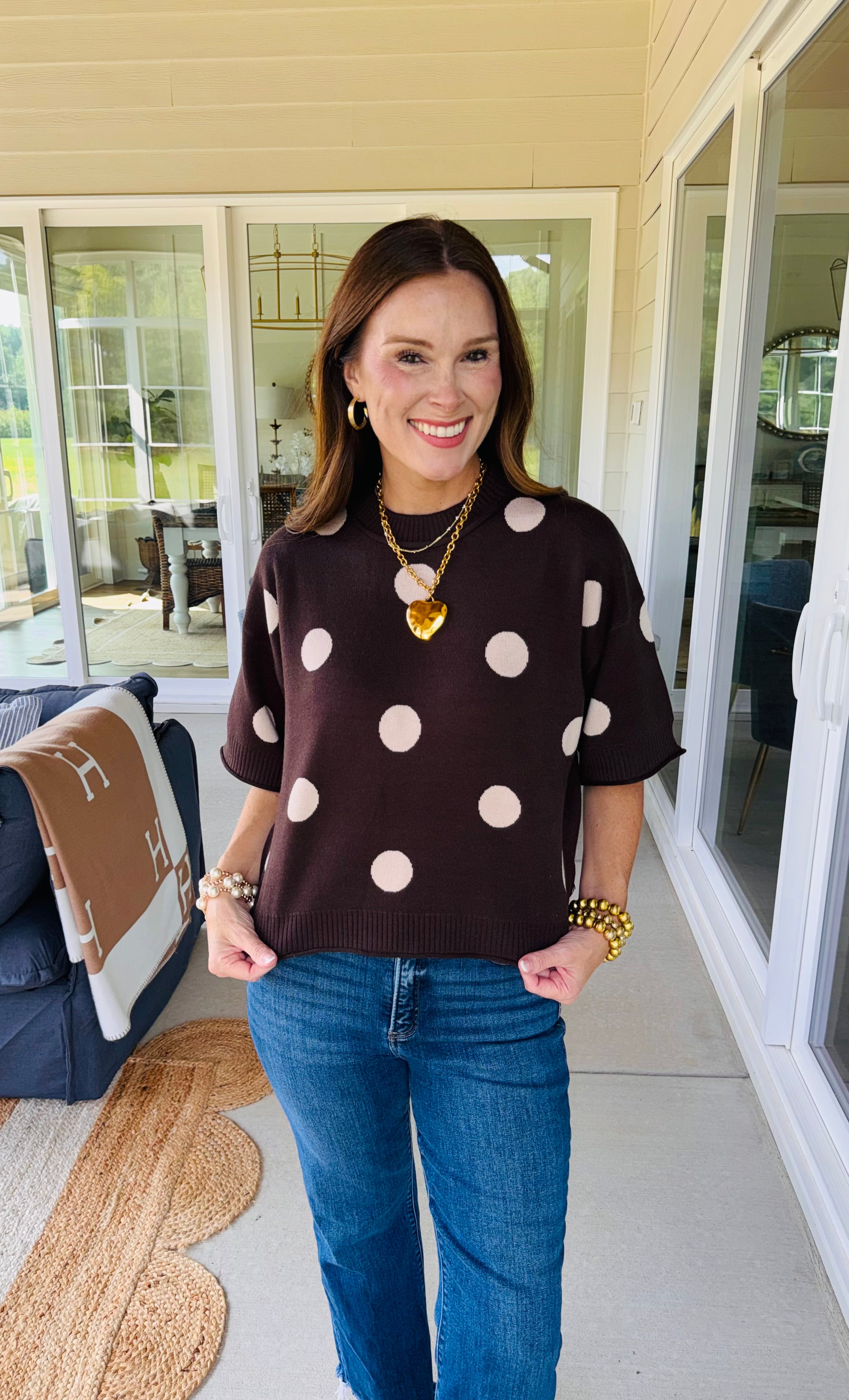 Circle Around Brown Sweater