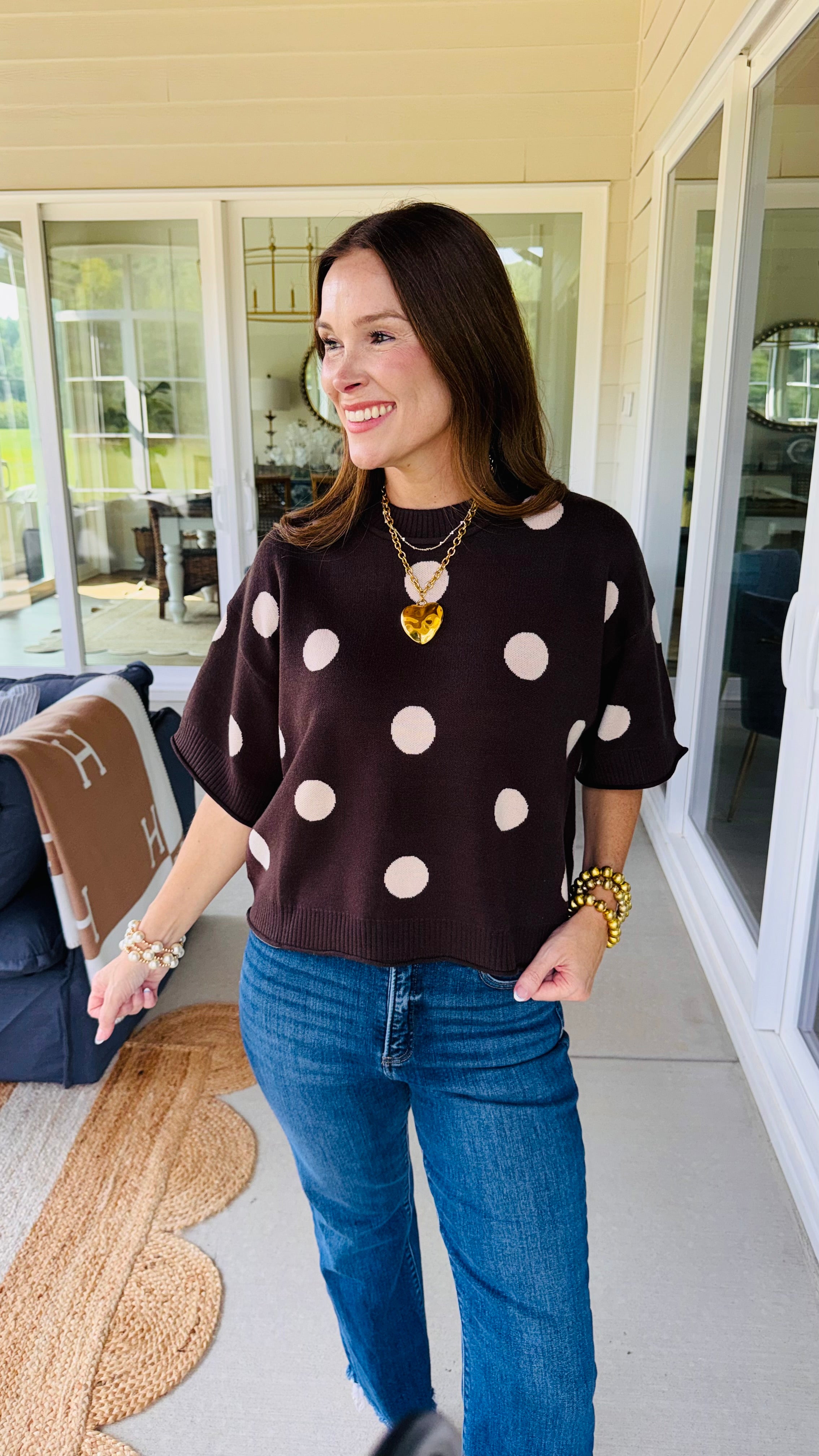 Circle Around Brown Sweater