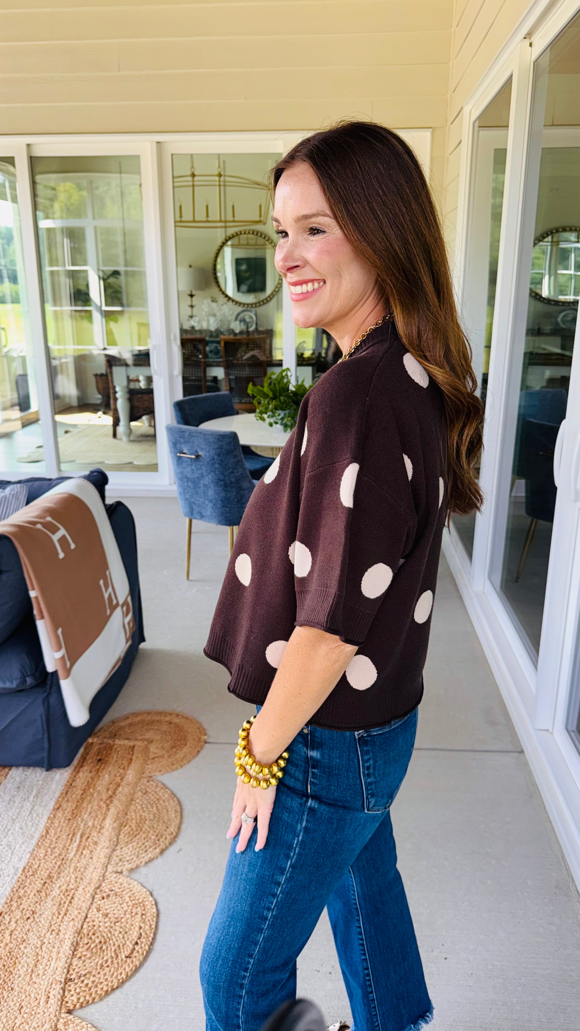 Circle Around Brown Sweater