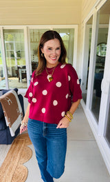 Circle Around Burgundy Sweater