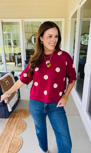 Circle Around Burgundy Sweater