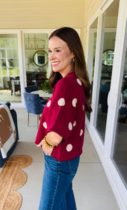 Circle Around Burgundy Sweater