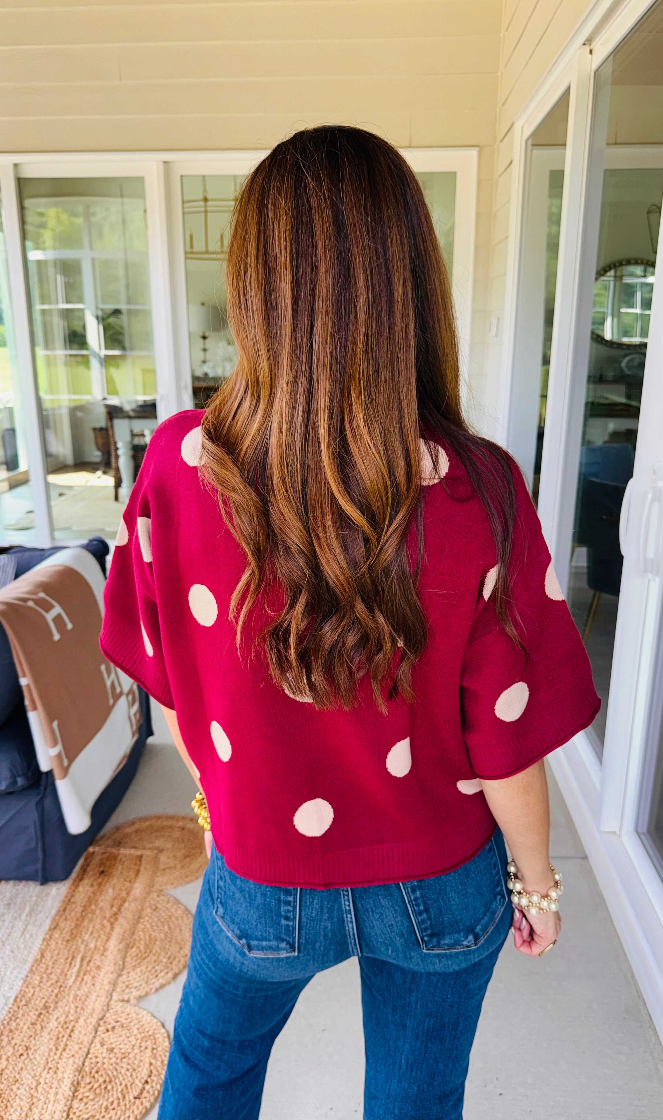 Circle Around Burgundy Sweater