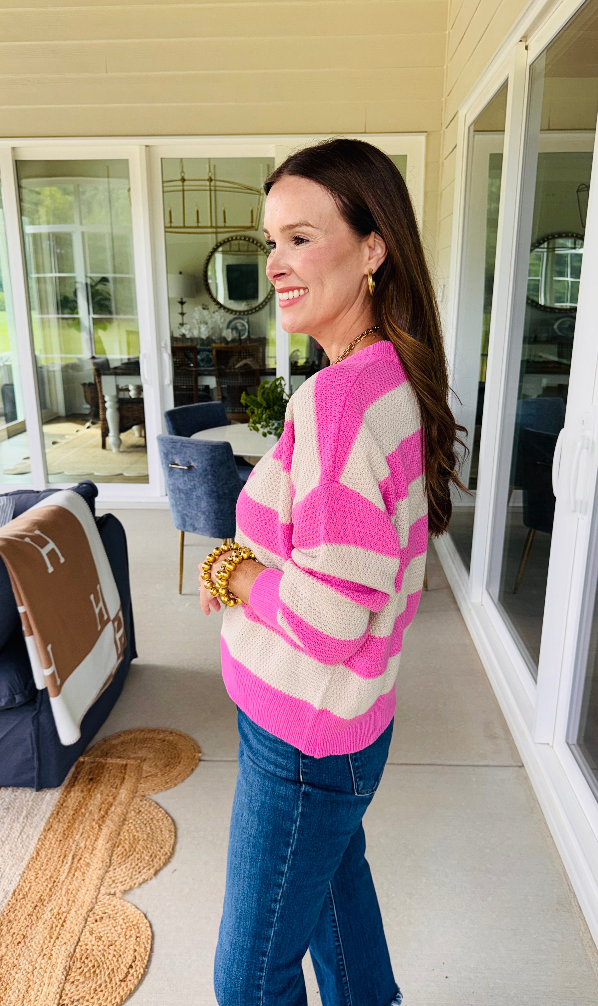 The Sunday Social Sweater Pink