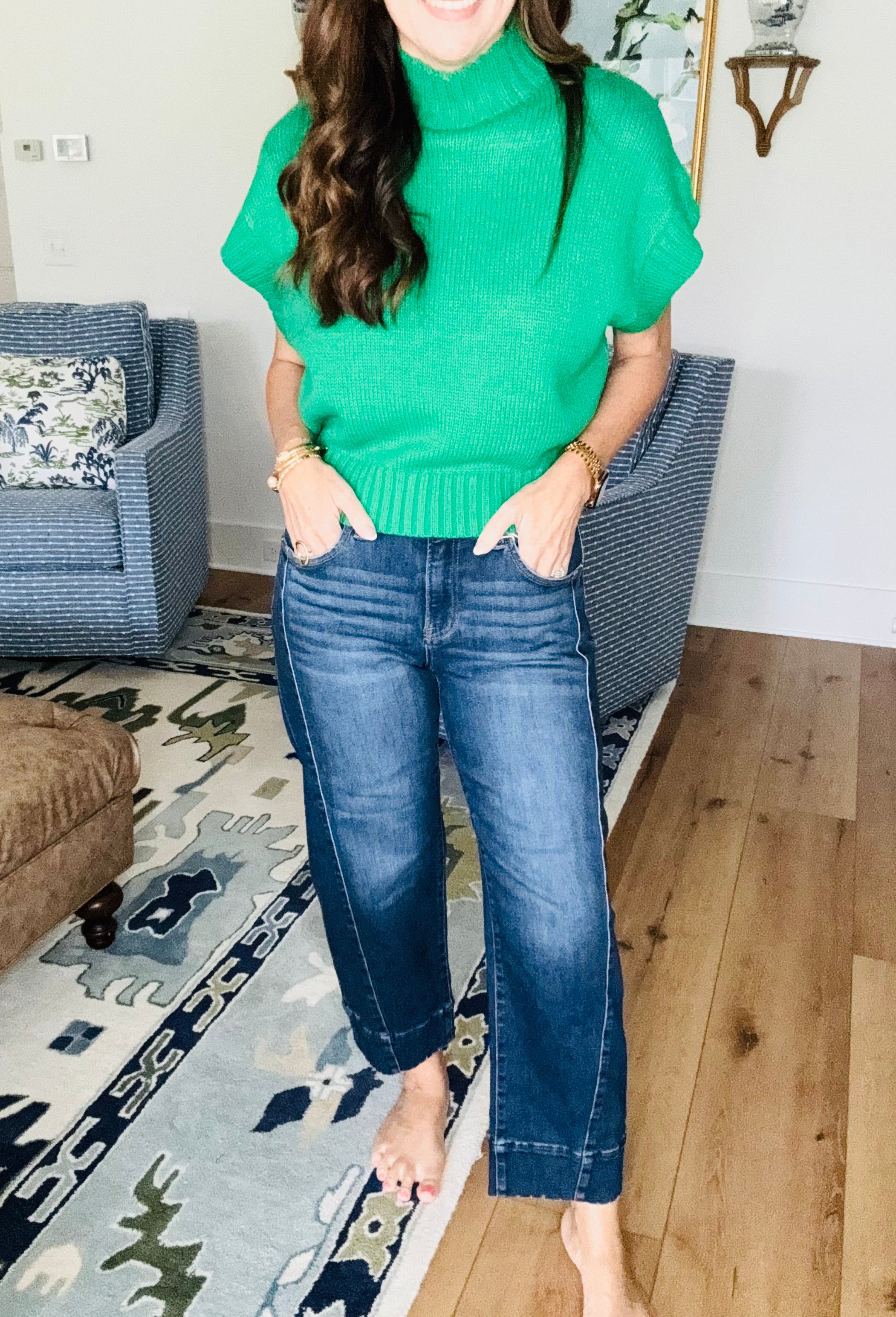 Risen Slouchy Cropped Barrel Jeans