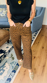 Leopard Barrel Jeans