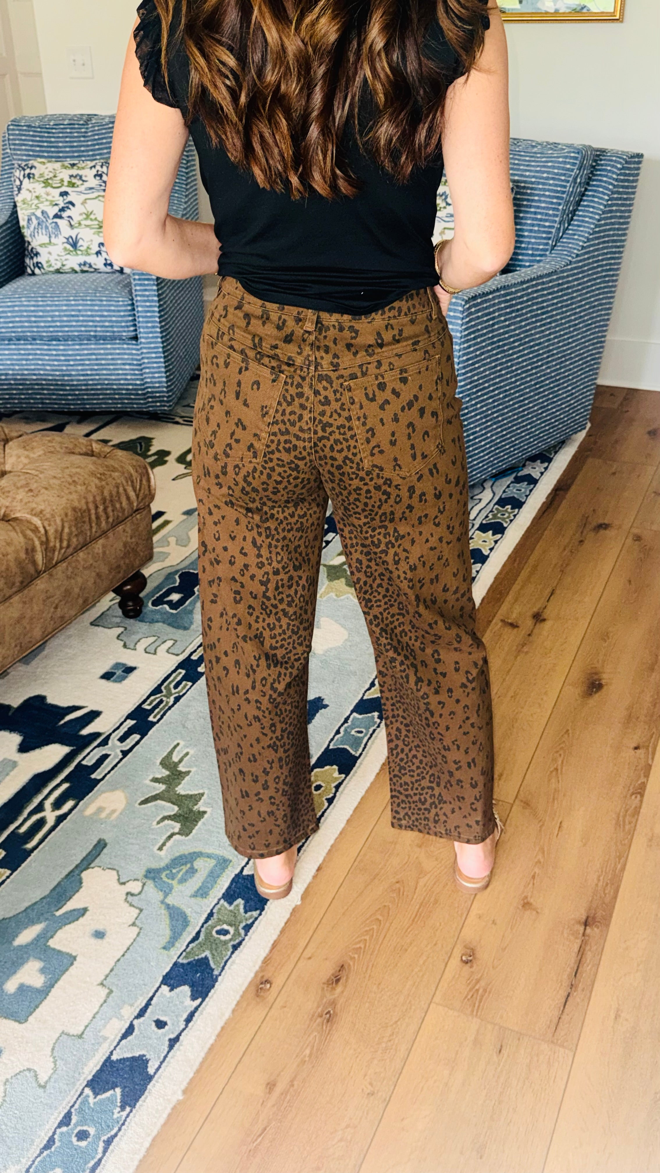 Leopard Barrel Jeans
