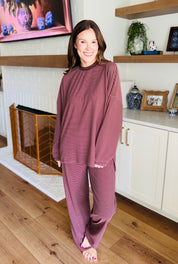 The Levi Brown/Pink Striped Pant