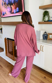 The Levi Brown/Pink Striped Pant