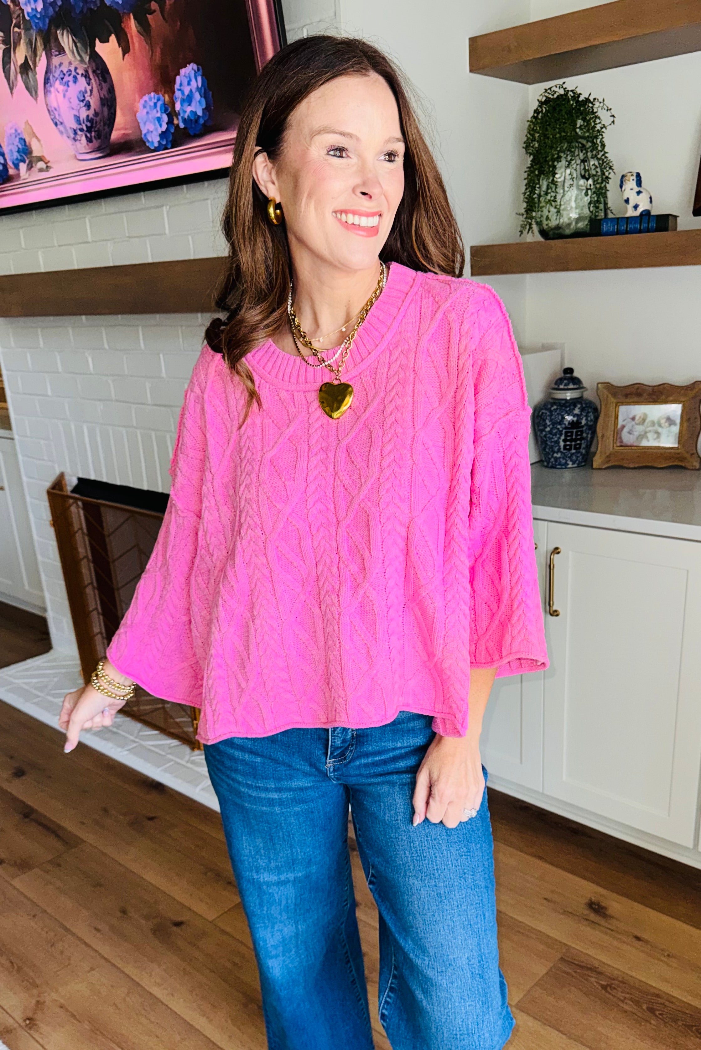 Purely Sweet Sweater Pink