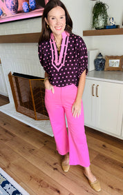 The Pink Peony Front Pocket Pants