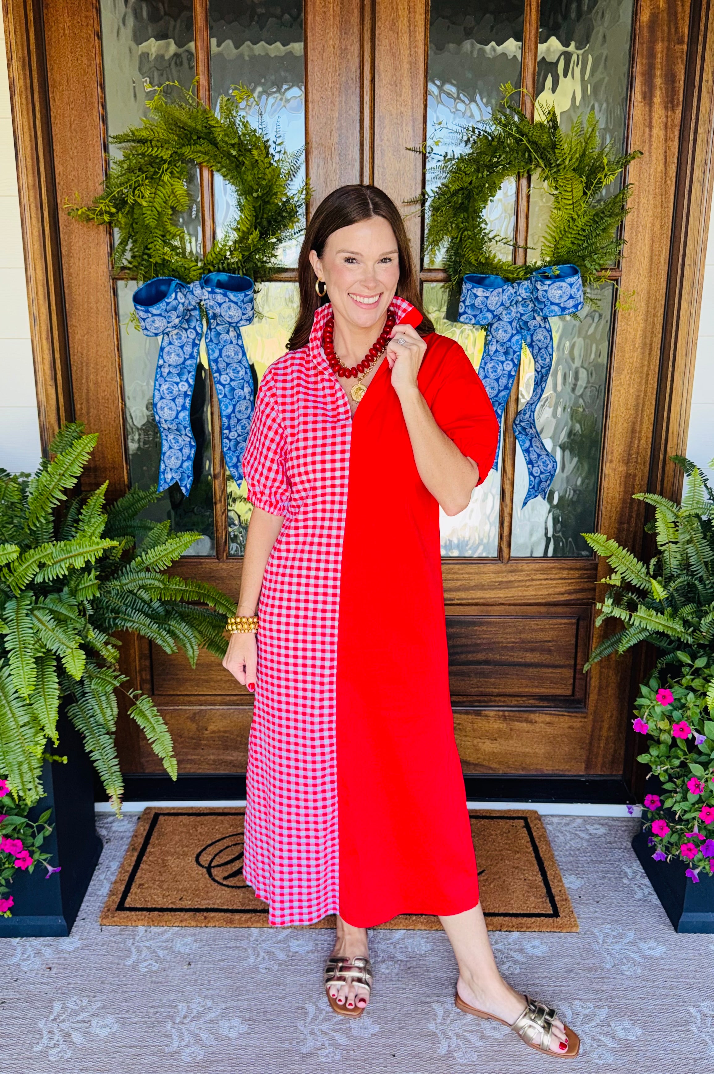 The Blakeley Gameday Dress Red