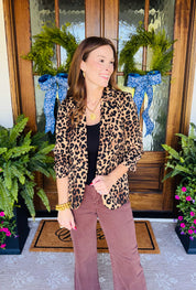 Leopard Print Blazer