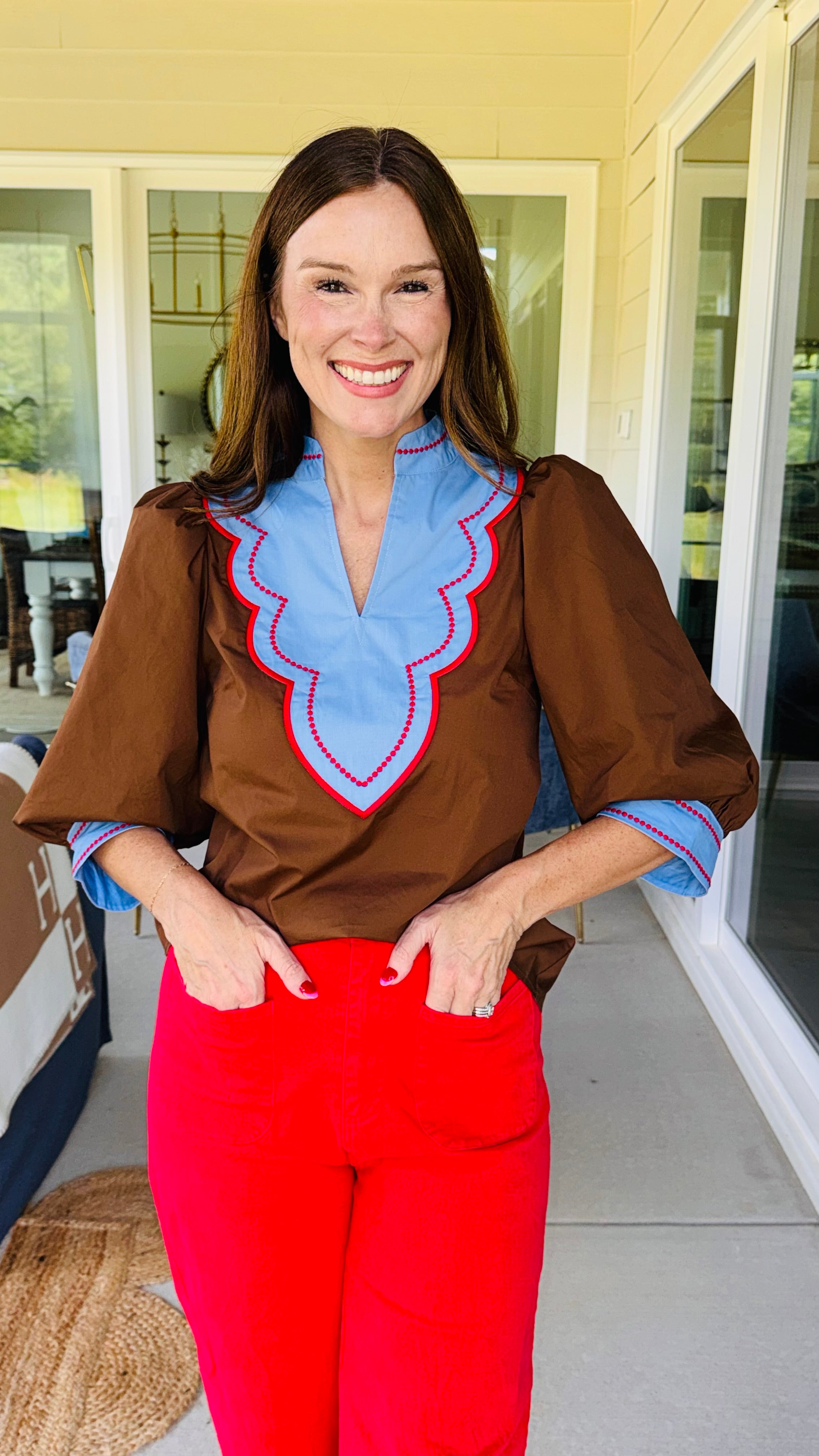 The Meme Embroidered Top