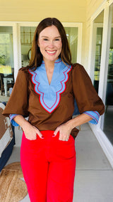 The Meme Embroidered Top