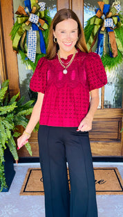 Simply Sophisticated Burgundy Top