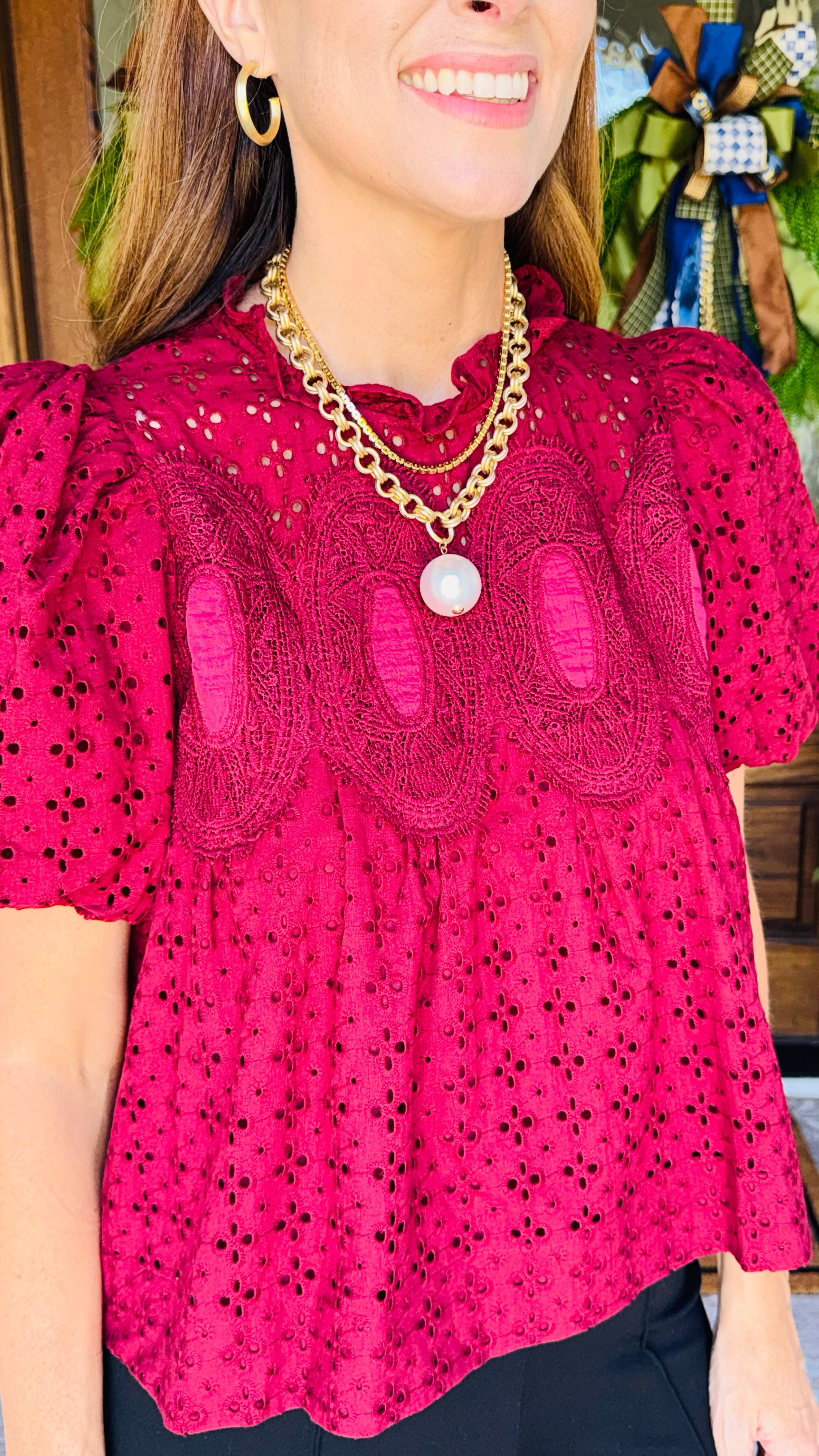 Simply Sophisticated Burgundy Top