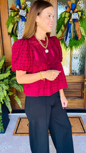 Simply Sophisticated Burgundy Top