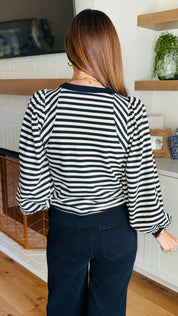The Sweetgrass Black Striped Top