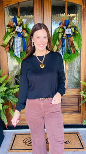 Effortless Basic Top Black