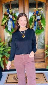 Effortless Basic Top Black
