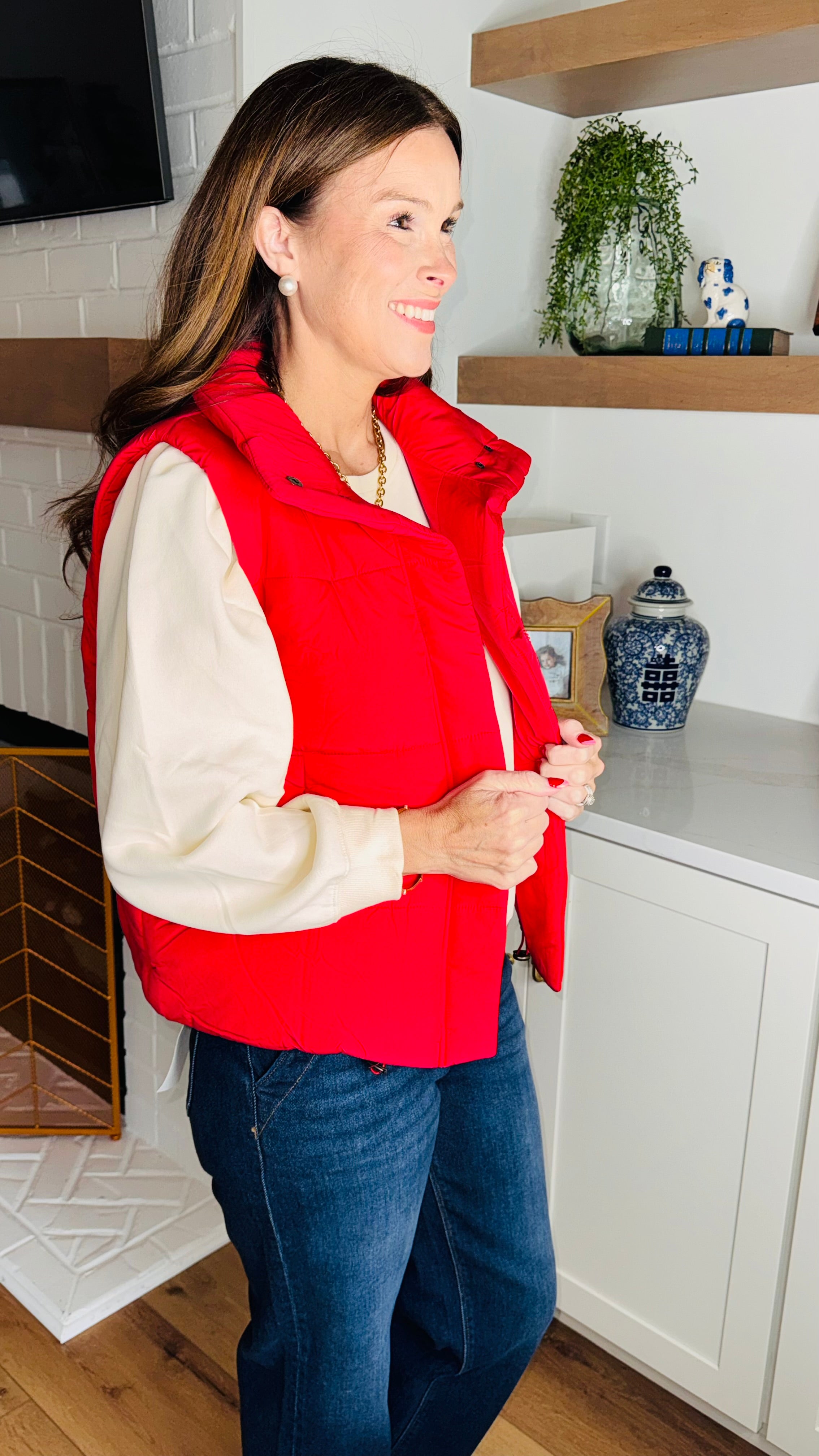 Red Puffer Vest