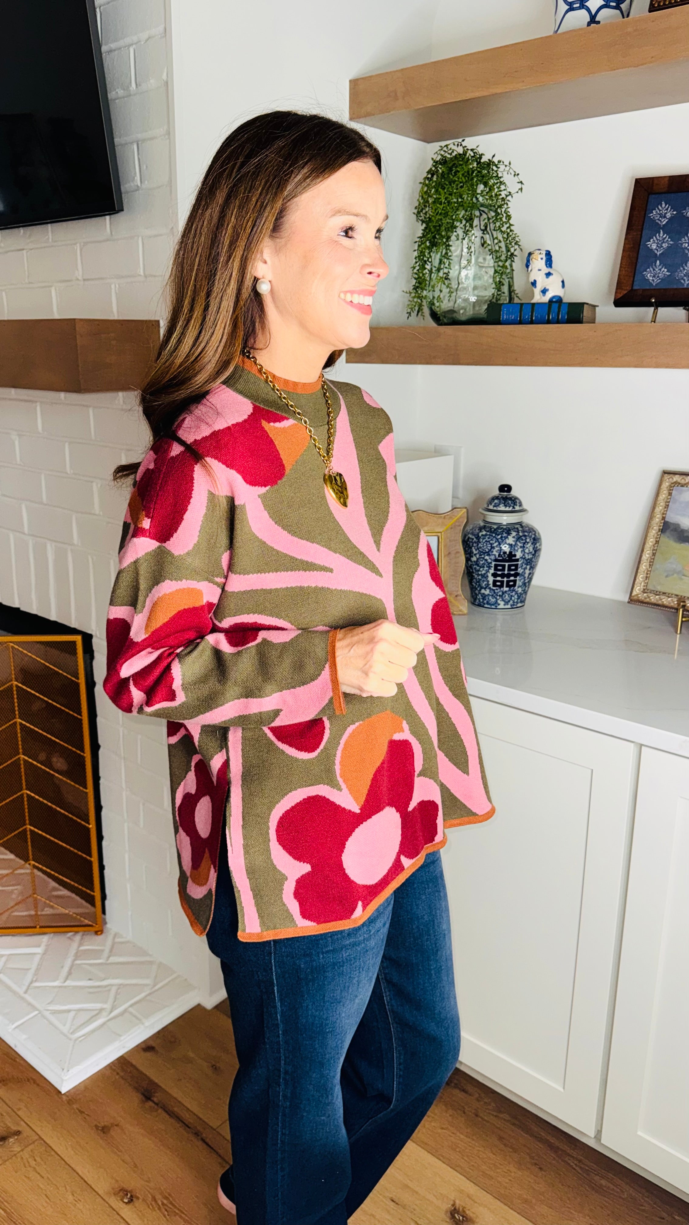 Fall Florals Sweater