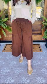 Play It Cool Wide Leg Pant Brown